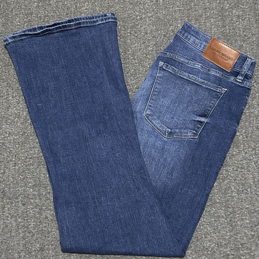 Lucky Brand Women's High Rise Flare Stevie Blue Denim Jeans Sz 14/32 (32x31.5)